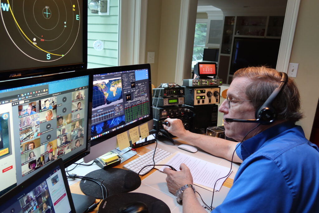 Fred, AB1OC Helping a School Make Contact with an Astronaut on the ISS via Amateur Radio